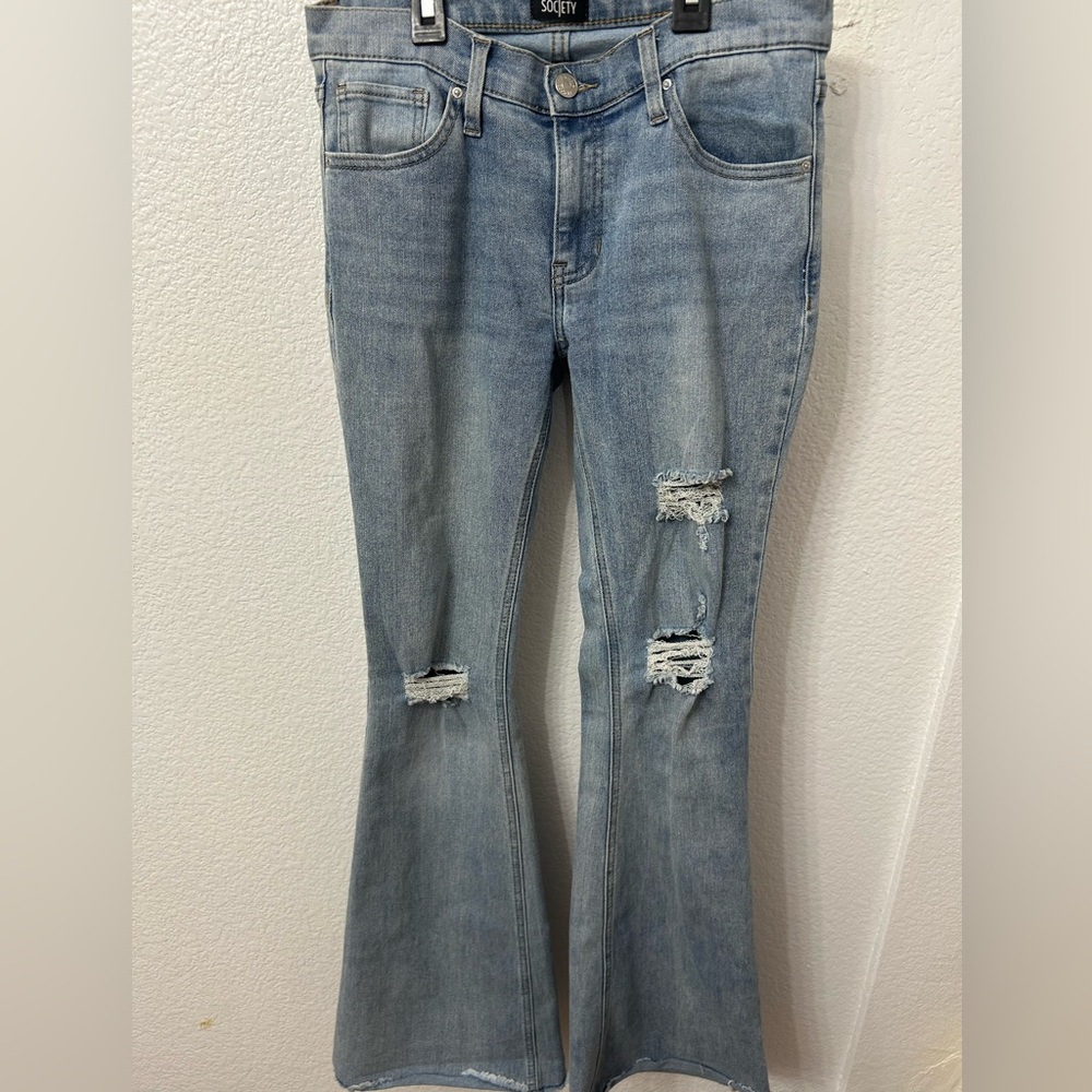 Stylish Light Blue Distressed Women Jeans
